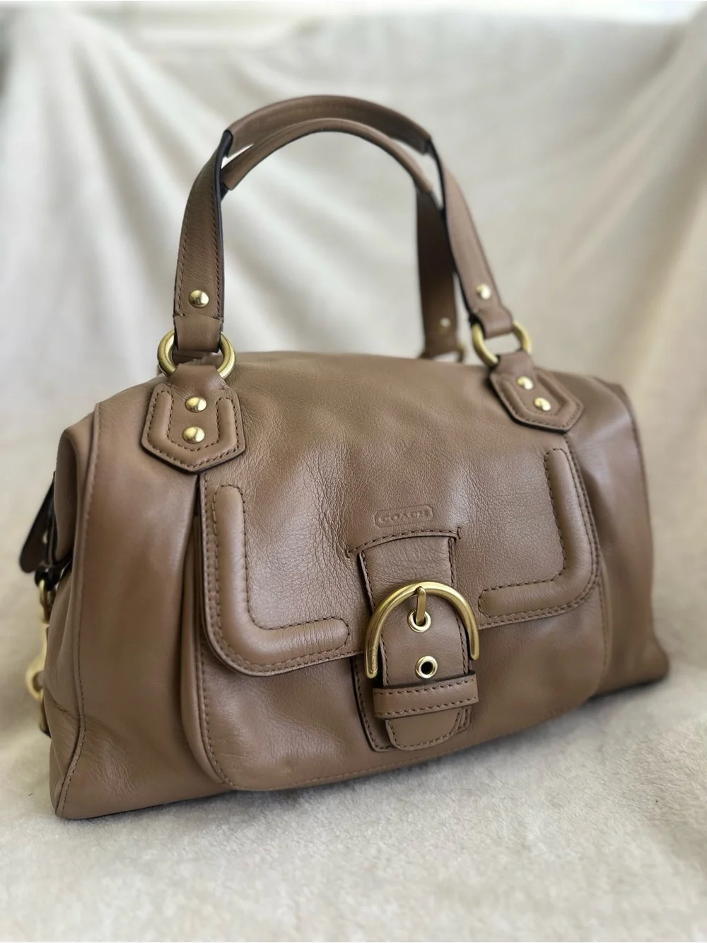 COACH Taupe Leather Cambell Docter Bag | Style Number: F24690